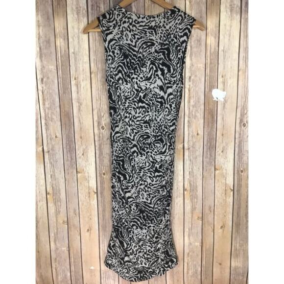 Topshop Maternity animal print bodycon dress cowl neck stretch US SIZE 6 - Picture 5 of 8